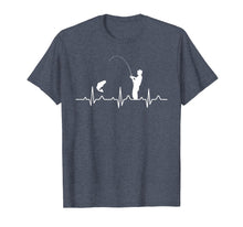 Load image into Gallery viewer, Fishing Lover Shirt Camping Hunting Fisherman Heartbeat