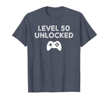 Load image into Gallery viewer, 50th Birthday Shirt Gifts - Level 50 Unlocked Over The Hill