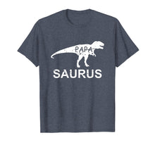 Load image into Gallery viewer, Papa-Saurus Emoji Dinosaur T-Rex Father's Day T-shirt Gift