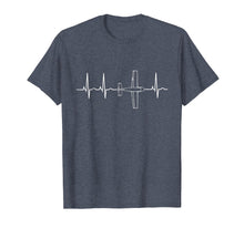 Load image into Gallery viewer, Airplane Pilot Shirt Pilot Heartbeat T-Shirt Flying Gift Tee