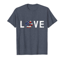 Load image into Gallery viewer, I Love Dogs & Cats American Flag Paw Print Dog & Cat T Shirt