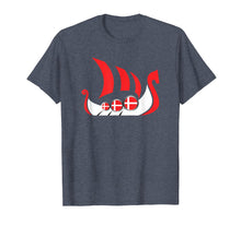 Load image into Gallery viewer, Denmark Viking Ship Shirt Danish Flag Dragon Boat T-Shirt