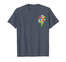 Load image into Gallery viewer, Melting Rubik cube vintage T-shirt puzzle lovers Gifts