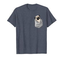 Load image into Gallery viewer, Funny Cute Pug Dog In Pocket T Shirt For Men Women Kids