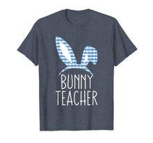 Load image into Gallery viewer, Bunny Teacher Gingham Check Bunny Headband Easter T Shirt