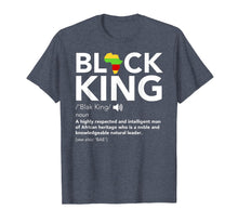 Load image into Gallery viewer, Black King Definition Shirt African Pride Melanin Educated