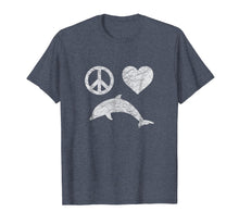 Load image into Gallery viewer, Dolphin Shirt PEACE LOVE DOLPHINS Girls Women Vintage Gift
