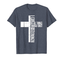 Load image into Gallery viewer, Christian Religious TShirt Philippians 4:13 I Can Do Cross