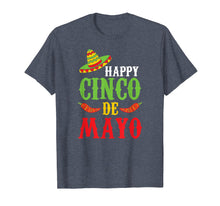 Load image into Gallery viewer, Happy Cinco De Mayo Sombrero Peppers T-Shirt