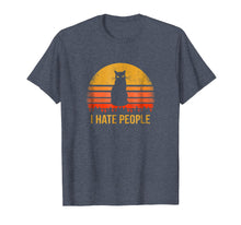 Load image into Gallery viewer, Vintage I Hate People Funny Cat Shirt