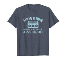 Load image into Gallery viewer, Hawkins Middle School AV Club T-Shirt Boom Box Vintage 80s