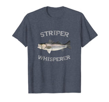 Load image into Gallery viewer, Striper Whisperer Striped Bass T-Shirt Striper Fishing Shirt