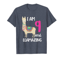 Load image into Gallery viewer, 9th Birthday Llama I'm 9 Years Old and Llamazing T-Shirt