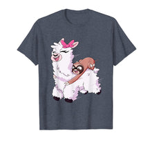 Load image into Gallery viewer, Sloth Riding Llama T-Shirt Cute Tee