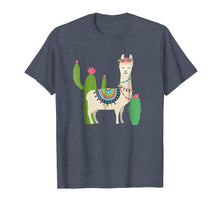 Load image into Gallery viewer, Cute Llama With Flower & Cactus / Llama Lover Gift & T-Shirt