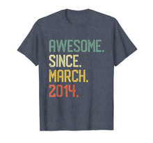Load image into Gallery viewer, Born in March 2014 T-Shirt Vintage 5th Birthday Him Her