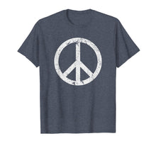 Load image into Gallery viewer, Vintage Peace Sign White Distressed T-shirt