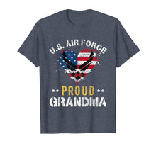 Load image into Gallery viewer, Proud Air Force Grandma T-Shirt American Flag Heart Veteran