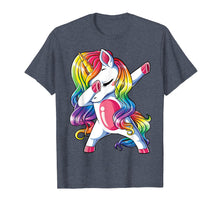 Load image into Gallery viewer, Dabbing Unicorn T shirt Girls Kids Women Rainbow Unicorns