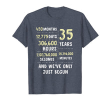 Load image into Gallery viewer, 35 Years Wedding Anniversary (Coral, Jade) Tee Gift for Her