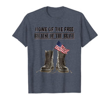 Load image into Gallery viewer, Home of the Free Because of the Brave - Veteran tshirt