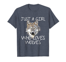 Load image into Gallery viewer, Just A Girl Who Loves Wolves Tshirt Cute Wolf Tee Shirt Gift