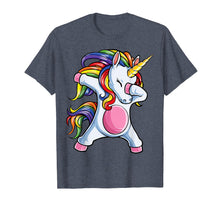 Load image into Gallery viewer, Dabbing Unicorn T shirt Girls Kids Women Rainbow Unicorns
