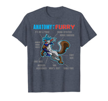 Load image into Gallery viewer, Furry shirt - Anatomy of a Furry - cartoon wolf shirt