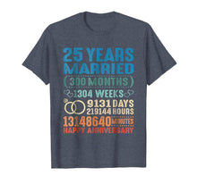 Load image into Gallery viewer, 25 Wedding Anniversary 25th Celebrate T Shirt 300 Months