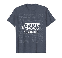Load image into Gallery viewer, 65th Birthday Gift Tshirt - Square Root of 65 Years Old Men