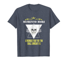Load image into Gallery viewer, Memento Mori Philosophy Philosopher Skull Book Dark T-Shirt