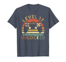 Load image into Gallery viewer, Level 17 Unlocked Vintage T-Shirt Celebrate 17th Wedding