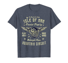 Load image into Gallery viewer, Isle Of Man TT Racing T-Shirt Vintage Biker Wings Wheel
