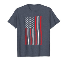 Load image into Gallery viewer, 4th July Baseball Distressed USA Flag Patriotic Tshirt