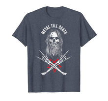Load image into Gallery viewer, Rock Heavy Metal Till Death - Bearded Skull Metalhead Shirt