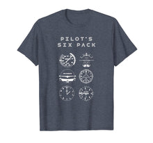 Load image into Gallery viewer, Pilot's Six Pack Funny Flying Gift T-Shirt