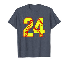 Load image into Gallery viewer, Softball #24 Fast Pitch Love Softball Mom Favorite Player T-Shirt-3992197