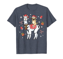 Load image into Gallery viewer, Christmas Pug Tshirt Llama Dog Merry Christmas Alpaca T-Shirt