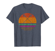 Load image into Gallery viewer, Vintage Retro Lacrosse Player Silhouette Sun Gift T-Shirt