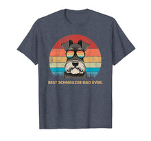 Load image into Gallery viewer, Dog Vintage Best Schnauzer Dad ever Tshirt Fathers day Gifts