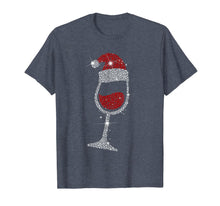 Load image into Gallery viewer, Wine Glasses Santa Hat Christmas Funny Wine Lover Gift T-Shirt