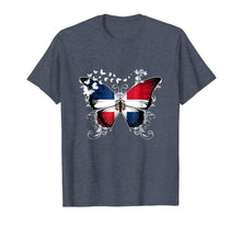 Load image into Gallery viewer, Dominican Republic Flag Shirt Butterfly Graphic T Shirt-1181624