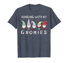 Load image into Gallery viewer, Santa Gardening Gnome Christmas Tee Hanging With My Gnomies T-Shirt