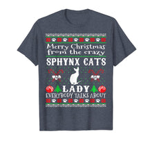 Load image into Gallery viewer, Merry Christmas Sphynx Cats Lady Ugly Sweater T-Shirt