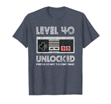 Load image into Gallery viewer, 40 Year Old Fourty Birthday Gift Level 40 unlocked gamer T-Shirt-201277