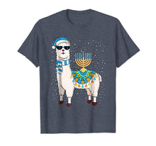 Load image into Gallery viewer, Menorah Hanukkah Llama T-Shirt Cute Alpaca Chanukah Gift-195473