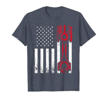 Load image into Gallery viewer, Car Enthusiast - American Flag Piston Muscle Car Gift T-Shirt-2389253