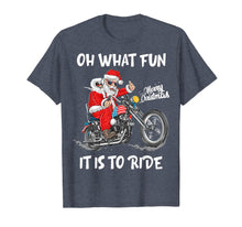 Load image into Gallery viewer, Biker Santa Motorcycle Fan Merry Christmas Xmas Holidays T-Shirt