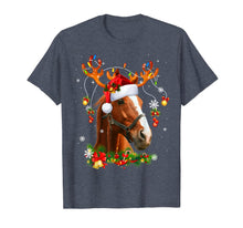 Load image into Gallery viewer, Horse Christmas Reindeer Lights Funny Horse Xmas Gift T-Shirt