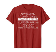 Load image into Gallery viewer, way maker miracle worker promise keeper christian faith T-Shirt-175098